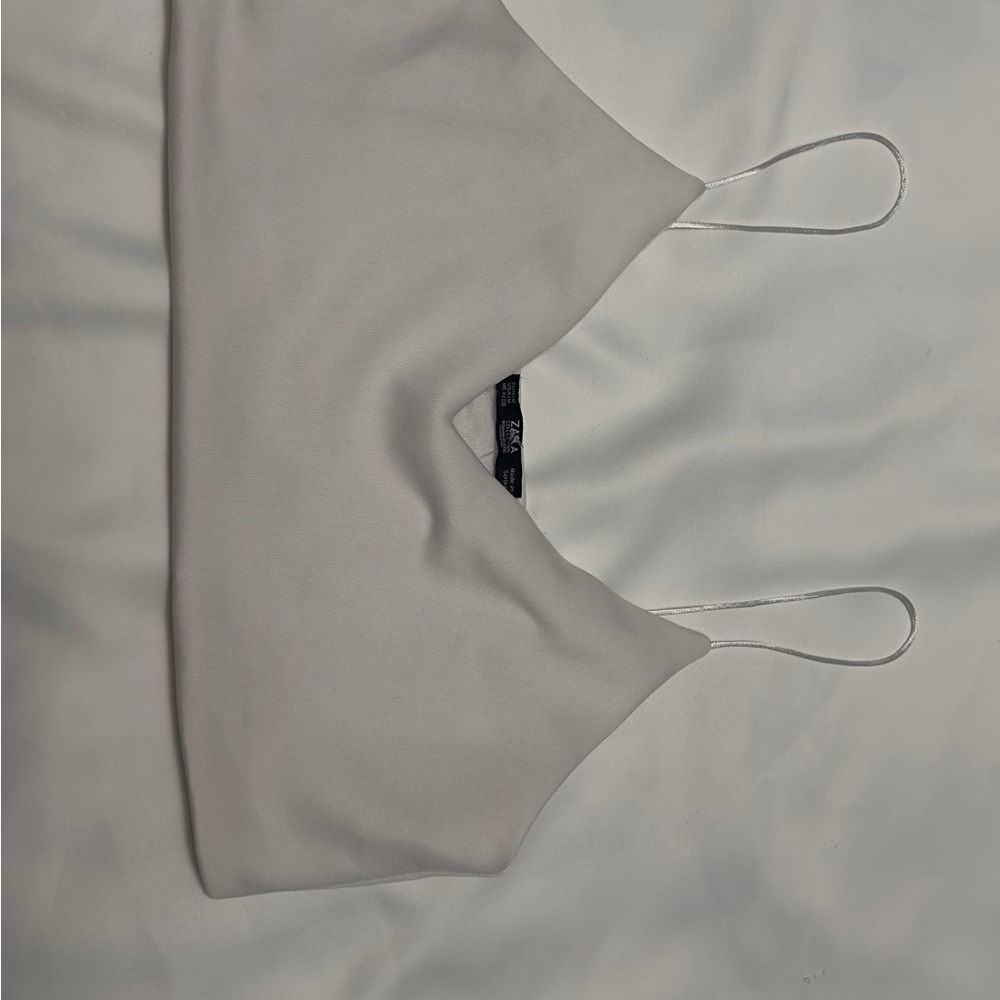 Zara Elegant Cream Crop Top
